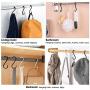 Outivity 20 Pack S Shaped Hooks,3.15''Heavy Duty S Hooks,Space Aluminum S Hooks for Hanging,S Hooks for Clothes,Bags,Towels,Plants,Kitchenware Hanger-Silver+Black