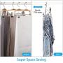 DANALLAN 5 Pack of 4-Tier Skirt/Pants Hangers - Space Saving Adjustable Non-Slip Clips Clothes, Trousers, Slacks, Jeans