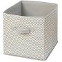 mDesign Soft Fabric Closet Storage Organizer Bin Boxes - Front Handle, for Cube Furniture Shelving Units Bedroom, Nursery, Toy Room - Chevron Zig-Zag Print - Large, 4 Pack - Taupe/Natural mDesign Soft Fabric Closet Storage Organizer Bin Boxes - Front Handle, for Cube Furniture Shelving Units Bedroom, Nursery, Toy Room - Chevron Zig-Zag Print - Large, 4 Pack - Taupe/Natural