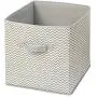 mDesign Soft Fabric Closet Storage Organizer Bin Boxes - Front Handle, for Cube Furniture Shelving Units Bedroom, Nursery, Toy Room - Chevron Zig-Zag Print - Large, 4 Pack - Taupe/Natural mDesign Soft Fabric Closet Storage Organizer Bin Boxes - Front Handle, for Cube Furniture Shelving Units Bedroom, Nursery, Toy Room - Chevron Zig-Zag Print - Large, 4 Pack - Taupe/Natural