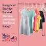 USA Made 60 Premium Childrens Hangers, Very Durable Heavy Duty Tubular Kids Hangers, Made in The USA to Last a Lifetime! Designed to Fit Children Babies Value Pack of 60 Baby Hangers- (White)