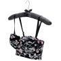HANGERWORLD 3 Black and White Polka Dot 17inch Satin Padded Top Garment Clothes Coat Hangers
