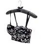 HANGERWORLD 3 Black and White Polka Dot 17inch Satin Padded Top Garment Clothes Coat Hangers HANGERWORLD 3 Black and White Polka Dot 17inch Satin Padded Top Garment Clothes Coat Hangers