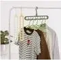 10pcs Random Color Clothes Hanger Nine-Hole Multi-Function Magic Hanger Multi-Port Support Home Bedroom Storage Holder Plastic Clothes Hangers