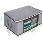 Awekris Foldable Storage Bag, Set of 3 Large Foldable Clothes Organizer, Clear Window & Carry Handles, Great for Clothes, Blankets, Closets, Bedrooms and More (Grey) Awekris Foldable Storage Bag, Set of 3 Large Foldable Clothes Organizer, Clear Window & Carry Handles, Great for Clothes, Blankets, Closets, Bedrooms and More (Grey)