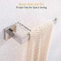 Bathroom Kitchen Towel Holder, Suyar SUS304 Stainless Steel Hand Towel Bar, Kitchen Towel Hanger for Cabinet Wall Mount, Polished Chrome