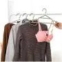 Portable Clothes Hangers Non-Slip Hook for Suit Coat Closet Garment Outdoor Drying Rack Plastic Clothing Hanger(10 Pieces/Lot)(Random Color)