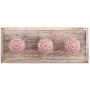Indianshelf Handmade 1 Artistic Vintage Pink Wooden Pattern Etched Key Hooks Hangers/Clothes Hooks for Doors