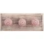 Indianshelf Handmade 1 Artistic Vintage Pink Wooden Pattern Etched Key Hooks Hangers/Clothes Hooks for Doors
