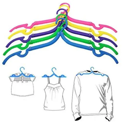 10pcs Portable Clothes Hanger Foldable Clothes Drying Rack for Travel Random Color 10pcs Portable Clothes Hanger Foldable Clothes Drying Rack for Travel Random Color