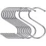 S Shaped Hooks Stainless Steel Metal Hangers Hanging Hooks for Kitchen, Work Shop, Bathroom, Garden (S/10pcs) S Shaped Hooks Stainless Steel Metal Hangers Hanging Hooks for Kitchen, Work Shop, Bathroom, Garden (S/10pcs)