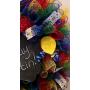 HAPPY BIRTHDAY DECO MESH CHALKBOARD WREATH - FREE SHIPPING - WREATH HANGER INCLUDED