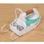 MOOUS Electric Iron Holder Wall Mounted Ironing Board Hanger Hook Ironing Holder Rack Space Saving for Hotel Home Bathroom RVs Campers Apartments(White)