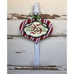 AGD Christmas Decor - Designer December 25th Bulb Wreath Door Hanger