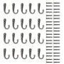 20 Pack Heavy Duty Dual Coat Hooks Wall Mounted with 44 Screws Retro Double Hooks Utility Black Hooks for Coat, Scarf, Bag, Towel, Key, Cap, Cup, Hat … 20 Pack Heavy Duty Dual Coat Hooks Wall Mounted with 44 Screws Retro Double Hooks Utility Black Hooks for Coat, Scarf, Bag, Towel, Key, Cap, Cup, Hat …