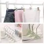 Milue 10Pcs Home Adjustable Stand Clip Clothes Pants Skirt Hanger Antiskid Drying Rack (Pink)