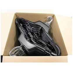 Lot of 120 Black Plastic Adult Clothes Shirt Hangers 17" wide