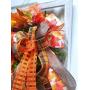 Pumpkin Window Distressed Frame Wreath, Fall Autumn Door Hanger, Window Frame Floral Decor, Pumpkin, Home Design
