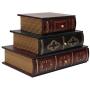 Art Retro Book Shape Storage Drawers Boxes Craft Table Decoration Jewelry Boxes 3 Drawers Makeup Cosmetics Organizer