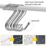 20PCS Stainless Steel S Shaped Hooks Hanging Hooks Hangers for Bathroom Bedroom Office Kitchen Garden Size Medium