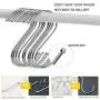 20PCS Stainless Steel S Shaped Hooks Hanging Hooks Hangers for Bathroom Bedroom Office Kitchen Garden Size Medium 20PCS Stainless Steel S Shaped Hooks Hanging Hooks Hangers for Bathroom Bedroom Office Kitchen Garden Size Medium