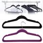 COMOTS 120pcs Black Velvet Non-Slip Thin Clothes Clothing Hangers, Space Saving Closet Storage Helper Household