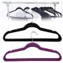 GiODLCE Velvet Hanger (Set of 50) - Ultra -Thin No Slip Velvet Suit Hangers for Men and Women Clothes (Black)