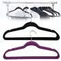 GiODLCE Velvet Hanger (Set of 50) - Ultra -Thin No Slip Velvet Suit Hangers for Men and Women Clothes (Black)
