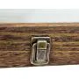 Mooca Wood Glass Top Jewelry Display Case, Wooden Jewelry Tray for Collectibles, Home Organization, Accessories Storage Boxes with Metal Clasp and Black Velvet Pad, Brown