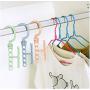 10pcs Random Color 5 Circle Plastic Hanger Cabide Clothes Hanger Hook Hanger Organizer Fixed Holder Storage Racks Buckle Hanger Anti-Slip Home