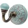 Indianshelf Handmade 1 Artistic Vintage Green Ceramic Etched Clothes Hooks Hangers/Wall Hooks for Kids Indianshelf Handmade 1 Artistic Vintage Green Ceramic Etched Clothes Hooks Hangers/Wall Hooks for Kids