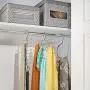 iDesign Axis Metal Loop Scarf Hanger, No Snag Closet Organization Storage Holder for Scarves, Mens Ties, Womens Shawls, Pashminas, Belts, Accessories, Clothes, 18 Loops, Chrome