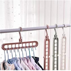 10pcs Random Color Clothes Coat Hanger Organizer Multi-Port Support Baby Clothes Drying Racks Plastic Scarf cabide Storage Rack Hangers for Clothes