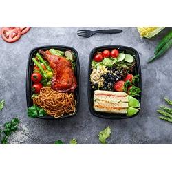 Glotoch Meal Prep Containers 32ounce Containers Single 1 Compartment with Lids Food Storage Containers Bento Boxes Microwave,Freezer,Dishwasher Safe Lunch Containers (50)