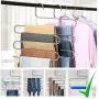 3 Pack Pants Hangers, S-Type Closet Organizer & Stainless Steel Multi Layers Magic Hanger, Space Saver Clothes Rack, Tiered Hanging Storage for Jeans, Scarf, Skirt - (14.17 x 14.96 Inch) 3 Pack Pants Hangers, S-Type Closet Organizer & Stainless Steel Multi Layers Magic Hanger, Space Saver Clothes Rack, Tiered Hanging Storage for Jeans, Scarf, Skirt - (14.17 x 14.96 Inch)