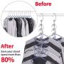 DIOMMELL 4 Pack Closet Magic Space Saving Hangers Organization, Wardrobe Space Saver Hanger oragnizer, Multi Hanger for Clothes Jeans Pants