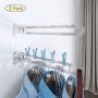 FLE Wall Mounted Clothes Hanger Rack Wall Clothes Bar, SUS-304 Stainless Steel Jacket Hanger Wall Hangers for Clothes Closet Organizers and Storage(2 Pack)