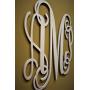 24" Wooden Vine Monogram Letters, Large Wood Monogram, Monogram Wall Art, Vine Monogram, Monogram Door Hanger