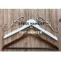 Wedding Dress Hangers - Personalized wedding hangers // Laser engraved wood hangers // Bridesmaid gift // Hangers with name and date