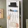 Coat Rack, MILIJIA Over The Door Hanger with Mesh Basket, Detachable Storage Shelf for Towels, Hats, Handbags, Coats (Chrome-2 Layer) Coat Rack, MILIJIA Over The Door Hanger with Mesh Basket, Detachable Storage Shelf for Towels, Hats, Handbags, Coats (Chrome-2 Layer)
