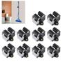 Broom Holder Wall Mount 10 Pack,Mop Holder Clamp Organizer Hanger Rack for Wall