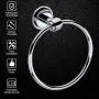 Brasseel Bathroom Hand Towel Ring, Towel Hook, Super Elegant & Modern Style Wall Mounted Hand Towel Holder for Bathroom & Kitchen| Multi Layer Chrome Finish| 100% Brass Material
