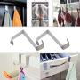 Tresbro Metal Over The Door Hook Z Shaped Clothes Hangers for Bathroom Kitchen Office 10 Pcs