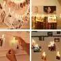 Zedoli Waterproof 20 LED Photo Clips String Lights, Battery Powered,String Lights for Indoor/Outdoor Decorate,String Lights with Photo Clips for Hanging Pictures,Cards and Artwork(10 Ft,Warm White)