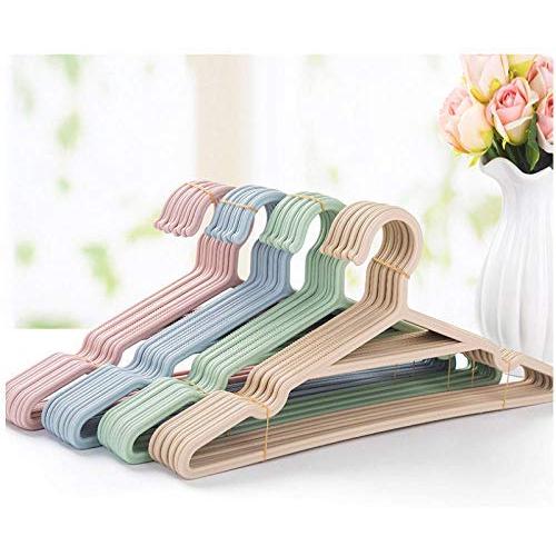 Portable Clothes Hangers Non-Slip Hook for Suit Coat Closet Garment Outdoor Drying Rack Plastic Clothing Hanger(10 Pieces/Lot)(Random Color)
