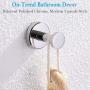 Robe Towel Hook Polished Chrome, APLusee SUS304 Stainless Steel Modern Utility Coat Holder Round Shower Cloth Hanger, Bathroom Kitchen Garage Storage