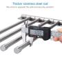 HOMEIDEAS Swing Out Towel Bar SUS304 Stainless Steel 4-Bar Folding Arm Swivel Hanger Bathroom Storage Organizer Wall Mount Towel Rack,Brushed Finish HOMEIDEAS Swing Out Towel Bar SUS304 Stainless Steel 4-Bar Folding Arm Swivel Hanger Bathroom Storage Organizer Wall Mount Towel Rack,Brushed Finish
