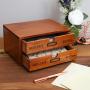 Juvale Small Wood Desktop Organizer Storage Boxes with Drawers, French Design