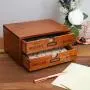 Juvale Small Wood Desktop Organizer Storage Boxes with Drawers, French Design Juvale Small Wood Desktop Organizer Storage Boxes with Drawers, French Design