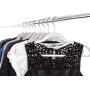 Namcyanly 10 Pack Non-Slip Velvet Flocked Clothes Hangers Suit Hangers Black Gray Durable 360 Degree Chrome Swivel Hook (45x23.5x0.5cm/17.71&quotx9.25&quotx0.2", White, 10 Pack)